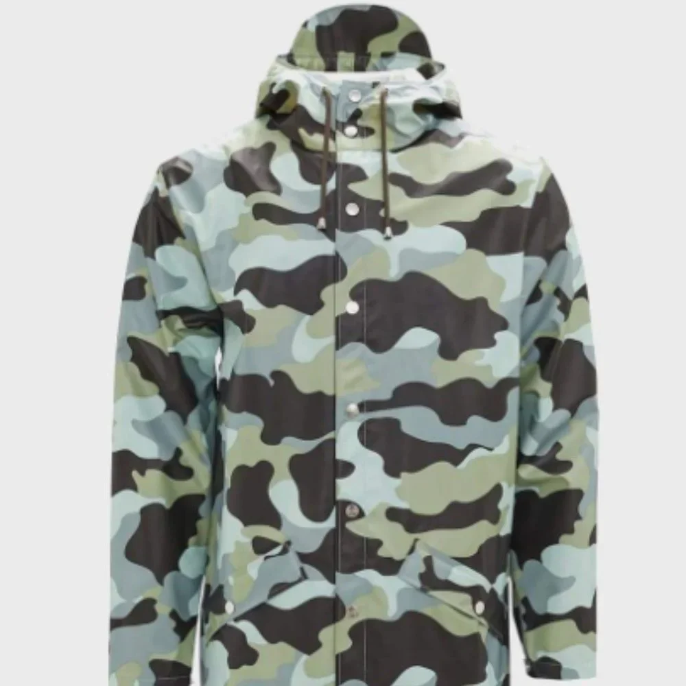 RAIN'S Camouflage Rain Jacket with Hood. - Picture 1 of 3